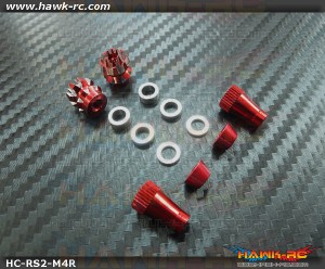 Hawk Creation Anti-Slip and Adjustable Stick Rocker End For Futaba & Spektrum (M3, Red, 8FG, T14SG, DX7S/8 , DJI ,FrSky Taranis Plus)